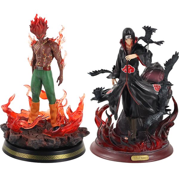 

anime naruto shippuden strongest night kay with led light and itachi uchiha gk pvc action figure collectible model toy mx200811