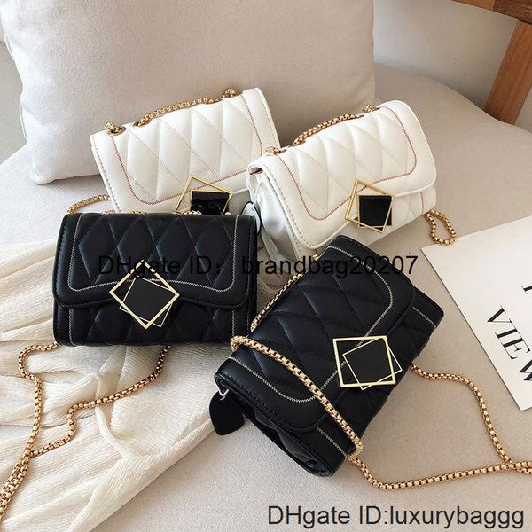 

women bag chain small ladies handbag 2020 new shoulder, Black;red