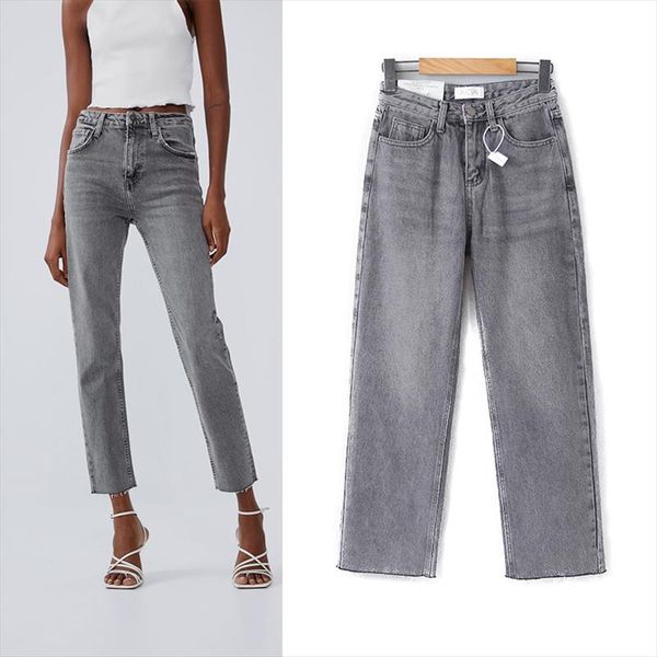 

jeans mujer 2019 new fashion high waist jeans pocket high elastic pencil plus size denim long pants casual basic grey, Blue