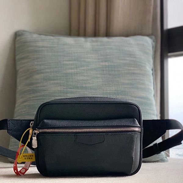 

5a style complete men outdoor waist bag ashion messenger bag horizontal briefcase transverse rectangular bag size 21cm with box