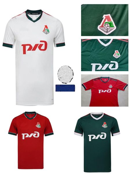 

2021 lokomotiv moscow soccer jersey home third red 20 21 miranchuk smolov krychowiak barinov soccer shirt thai top, Black;yellow