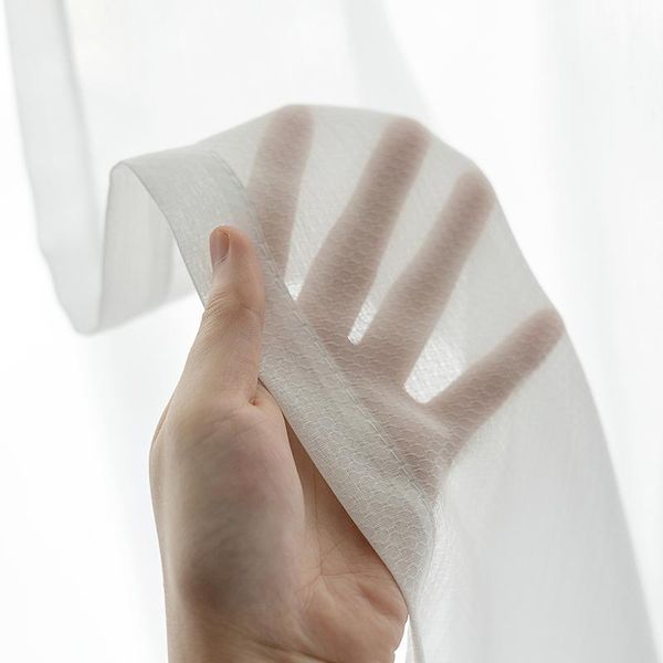 

solid color silk tulle curtains for living room bedroom kitchen white sheer curtains voile window treatments shading1