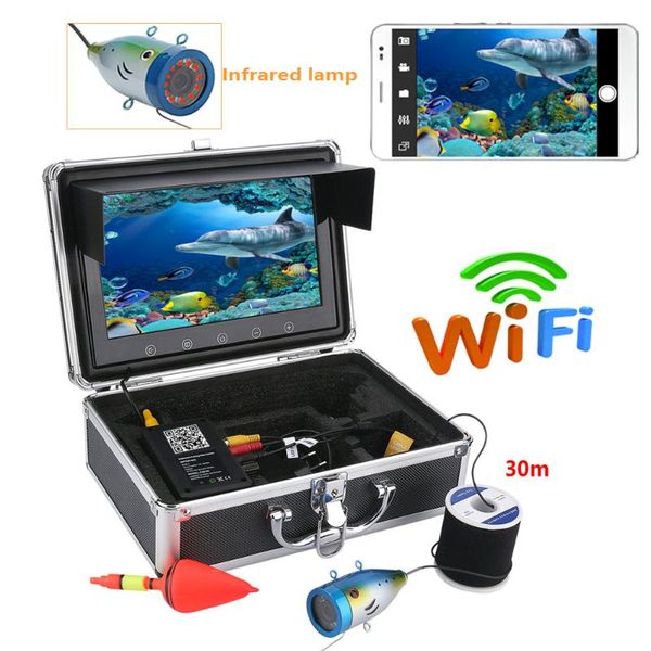 

30m underwater endoscope 9" fish finder 1000tvl ice fishing camera 15pcs white leds + 15pcs infrared lamp for sea river fishing