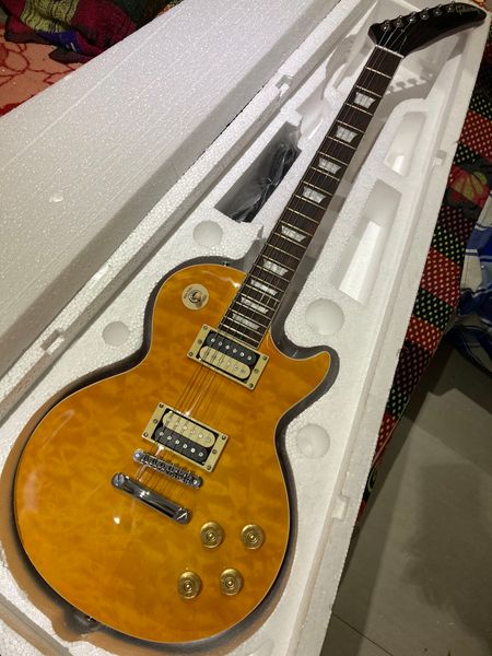 

op quality flame maple g standard red electric guitar lp standard guitar