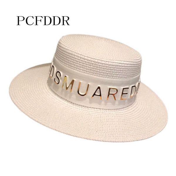 

stingy brim hats pcfddr spring and summer solid color straw hat net red korean version versatile sunshade small gift beach hat., Blue;gray