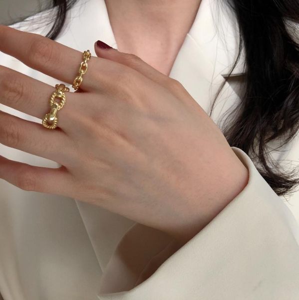 

cluster rings silver 925 jewelry for women sterling punk ring gold, Golden;silver