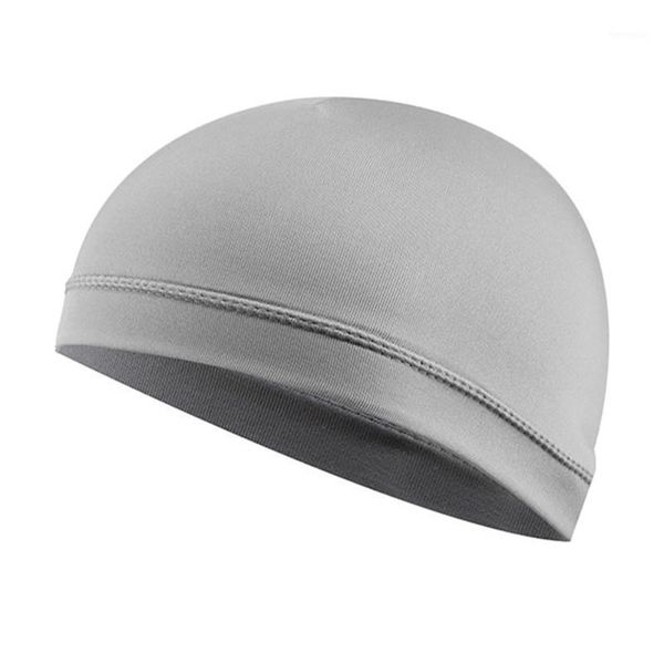 

sweat wicking cycling quick dry soft headwear helmet liner cap solid yoga running outdoor sun protection windproof sport1, Black