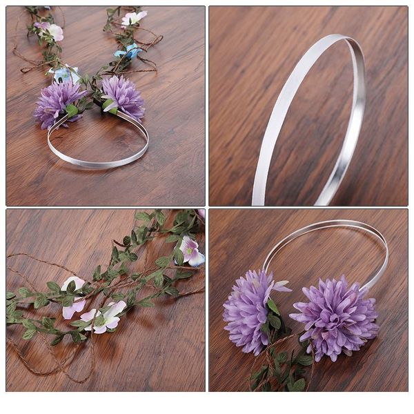 

haimeikang floral headband wreath hairband wedding bridal bridesmaid headdress flower hair accessories wedding flow jllwyh