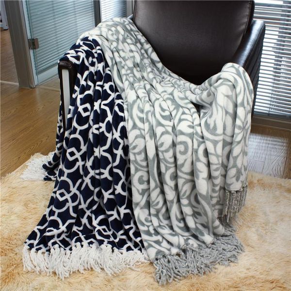 

130160cm теплой фланель одеяло pattern диван air throw путешествие пледы manta одеяло soft простыня кисточка manta cobertor bl002 wmtfcy fiv