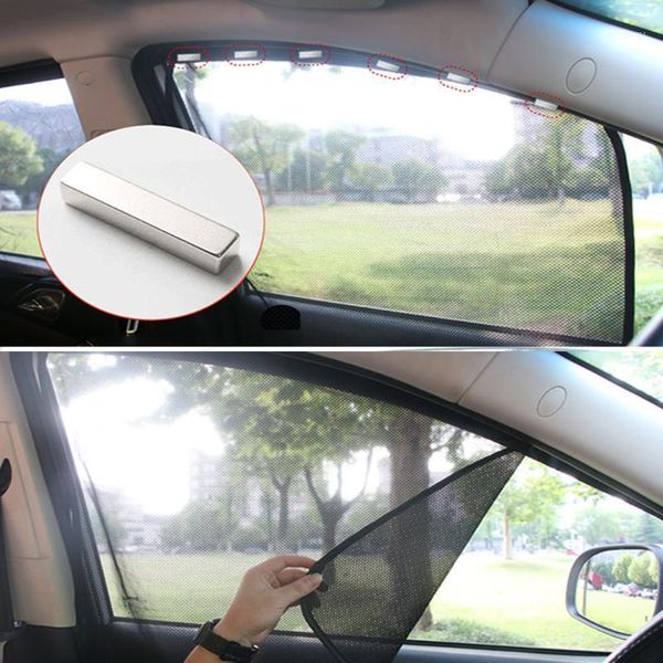 

2pcs magnetic car sun shade side window curtain sun uv protection car curtains windshield shade mesh for side windows1