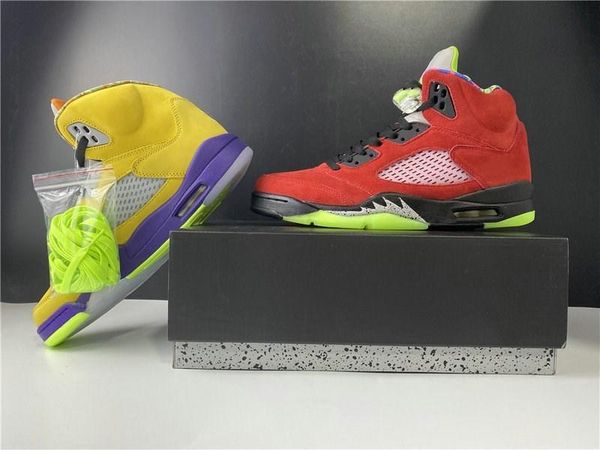 

special edition 5 varsity maize court purple ghost green solar orange athletic shoes what the fashion sport sneakers quality