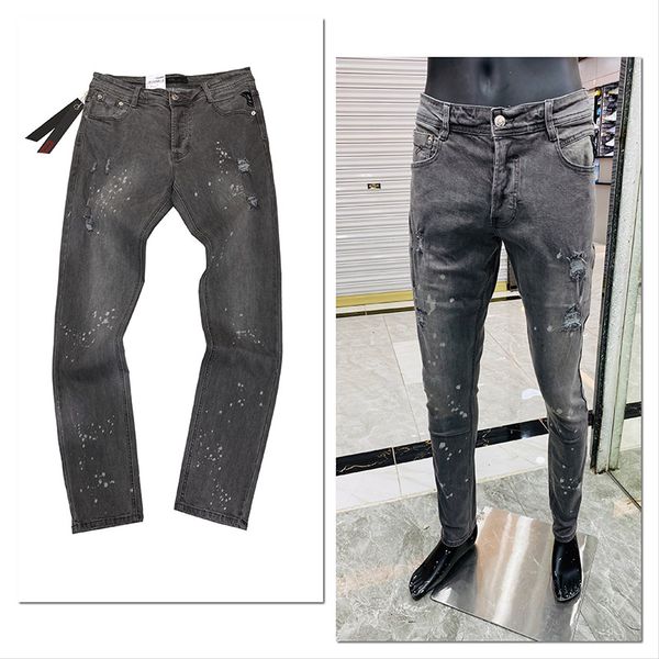 

men's distressed ripped skinny jeans mens jeans slim motorcycle straight man tracksuit light blue pants hip hop men jeans