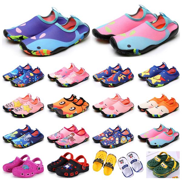 

ale children sports shoes wading breathable sandals beach wear non-slip wear-resistant cartoon hole shoes boys girls summer trainers