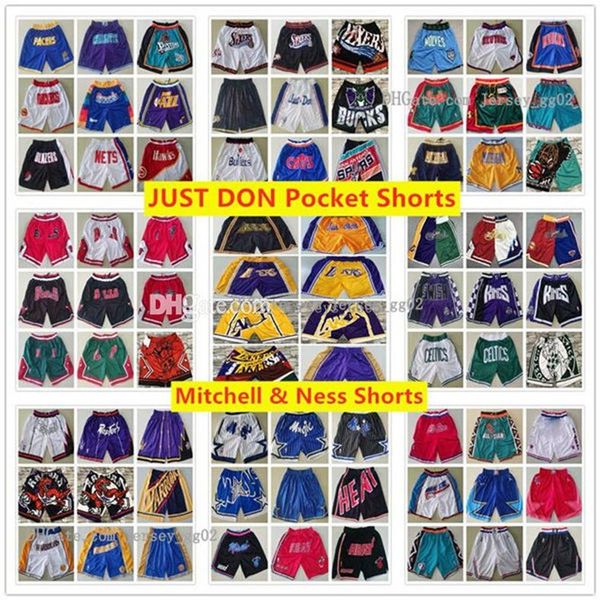 

сшитые мужские баскетбол просто don pocket nba shorts hip-hop все городские команды название год id теги митчелл несс сферальные штаны спорт, Black