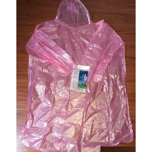 

3000pcs/lot disposable pe raincoat one-time emergency waterproof hood poncho travel camping must rain coat qylhzj sweet07