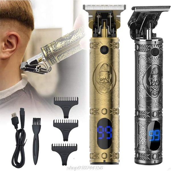 

professional men electric hair clippers beard trimmer barber grooming kit usb rechargeable cordless haircut d01 20 dropshipping