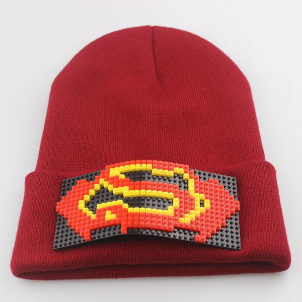 

diy children's knitted adults/ hat cap building blocks acacia puzzle lego beanie hats 2x6w