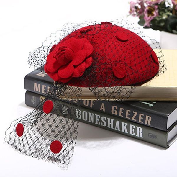 

2019 fascinating fedoras elegant female wool felt mesh bow floral pillbox hat with veils ladies fascinator wedding hats lm013 h qylhkn