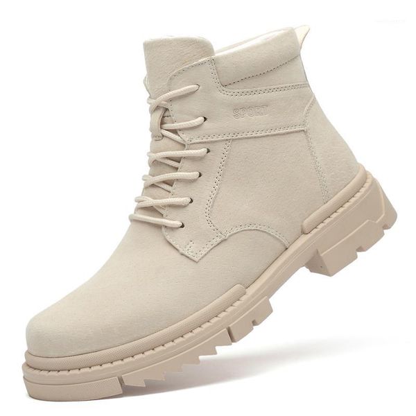 

winter leather ankle boots men fashion busines casual shoes for men men's desert boots male tooling shoes1, Black