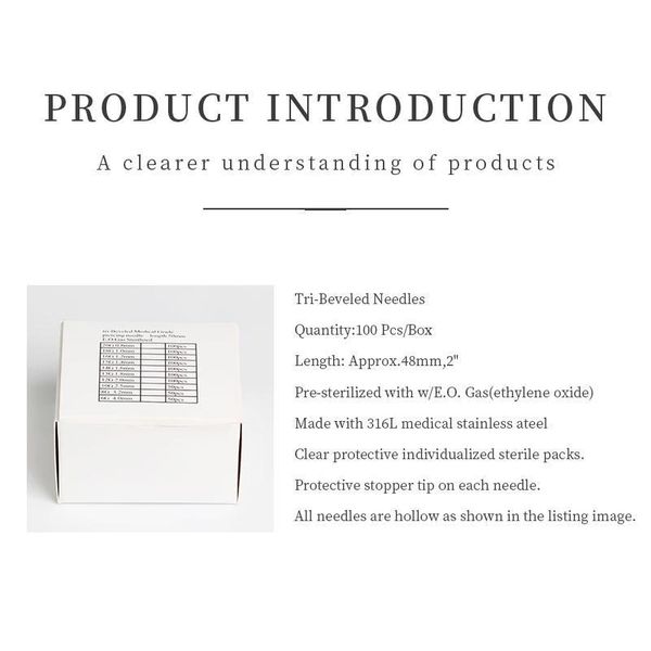 

ghost spider 100 pcs piercing needles sterilized body piercing needles permanent makeup tattoo needles with individ qyltlh