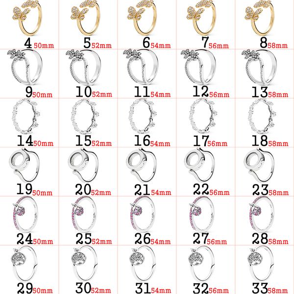 

2020 new 925 silver four-leaf clover butterfly tree of life ring original jewellery for women new popular