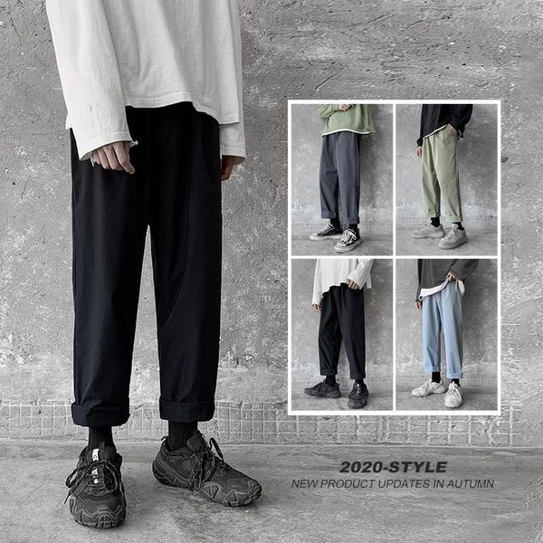 

men solid harem pants loose casual ankle-length jogger pant for mens harajuku fashion male clothing oversize japanese streetwear1, Black