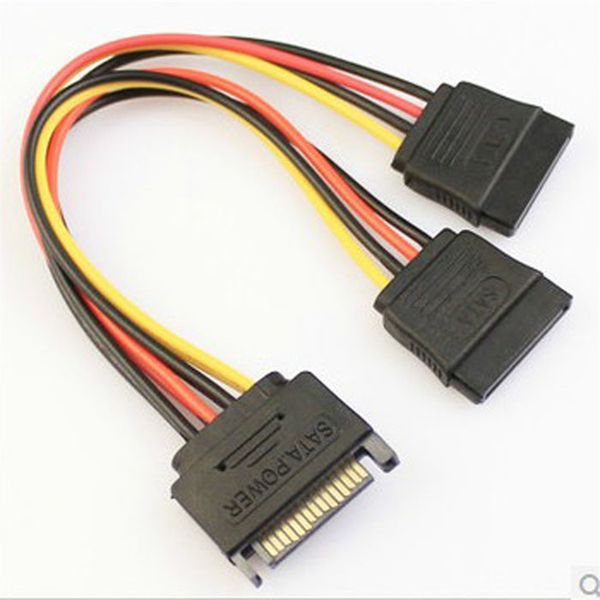

бесплатная доставка sata 15pin мужчина до 2 sata 15pin женский силовой кабель