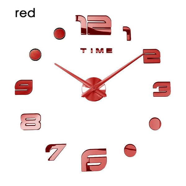 

luminous creative new wall clock clocks watch horloge murale diy 3d acrylic mirror sticker large home quartz needle modern desi wmtcfh
