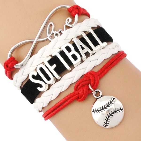 

factorygmoxinfinity gift love wrap softball mom fans sports custom dropshipping mens bracelets for women