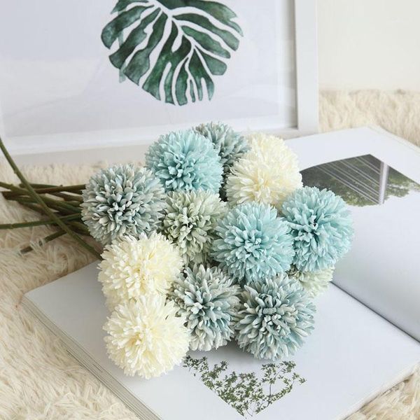 

decorative flowers & wreaths 29cm artificial dandelion flower ball silk hydrangea bridal bouquet wedding holding wall hyacinth home party de