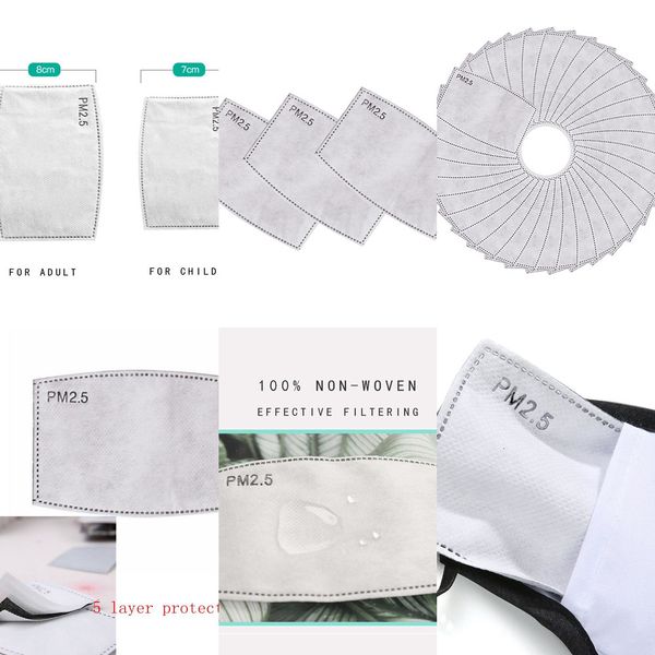 

dhl pm2.5 disposable mask filter 5 layer protective face masks pad inner gasket replacement fioutletfirm