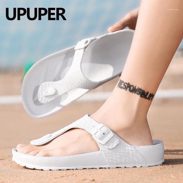 

summer sandals men's 2020 fashion flip flops casual slippers slip on outdoor beach comfortable sandals slippers1, Black