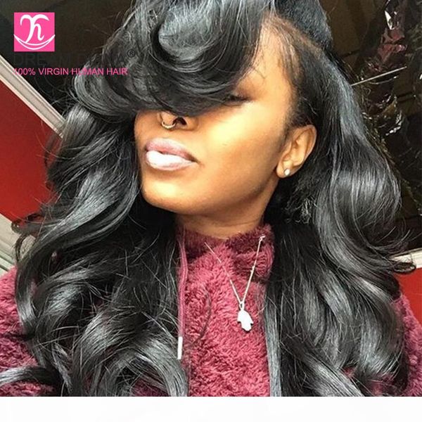 

8a brazilian body wave with brazilian virgin wavy hair closure brazilian virgin wavy hair closure human hair bundle with lace closure, Black