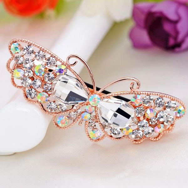 

fashion butterfly hair clip for women girls hair accessories trendy animal hairs accessories jewelry alloy barette ch3018, Golden;silver