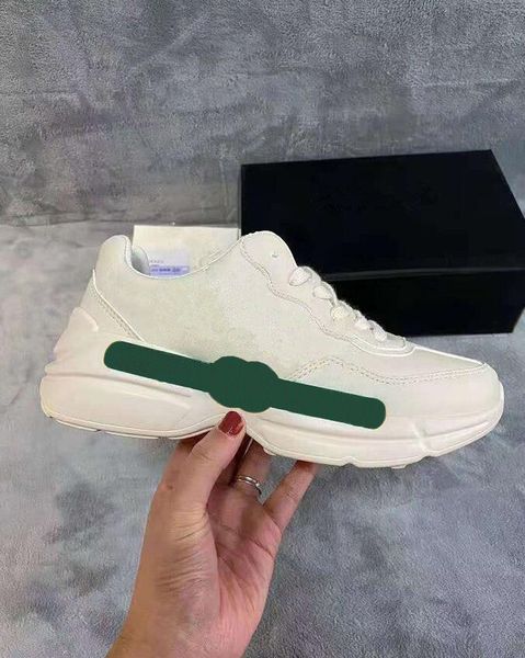 

2020 designers men women sneakers loafers rhytons low cut casual sports shoes outdoor zapatillas run away shoes 36-44, Black