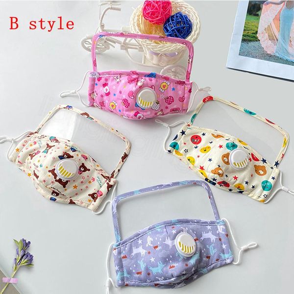 

1 in 2020 kids eye new 2 mouth mask with valve face cover no filters earloop outdoor pm2.5 anti-dust poll