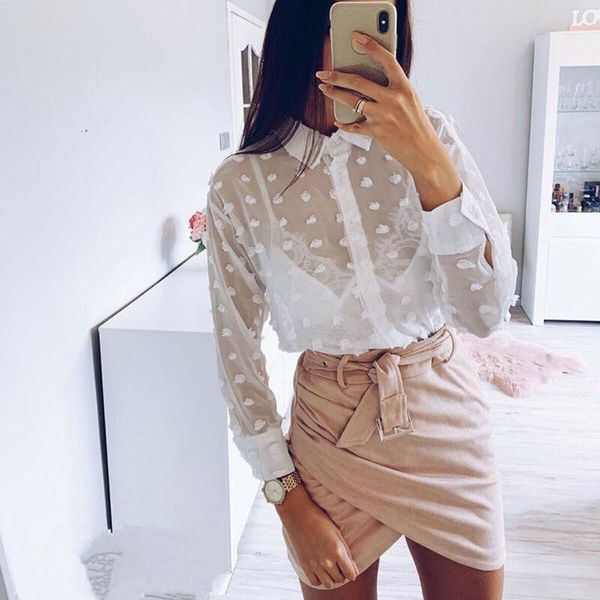 

summer new women blouses slim bottoming long-sleeved white shirt lace hook flower hollow casual shirts blouse plus size1