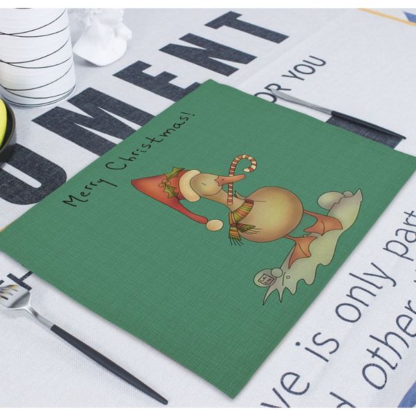 

new year christmas polar bear table pad 4232 nordic happy santa claus table mats on the table kitchen mats cup coaster f wmtyez