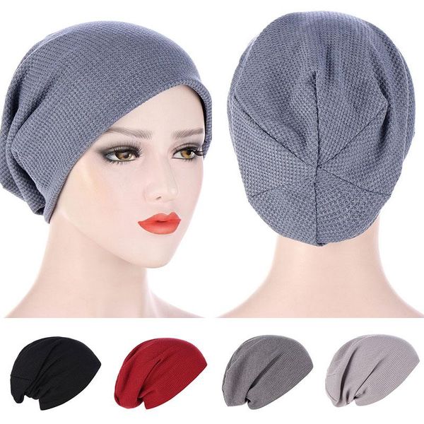 

beanies head beanie hip hop cap muslim baotou headscarf cover turban bonnet hat resuable ski caps fashion rasta