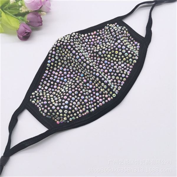

rs5dprotective mask fashion dustproof bling pm2.5 washable diamond reusable women colorful rhinestones face
