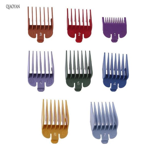 

8pcs universal hair clipper limit comb guide attachment size barber replacement hair styling tool acc wmtckm, Silver