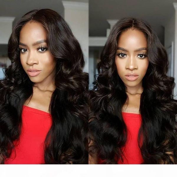 

8a glueless full lace wig brazilian body wave lace front wigs with baby hair for black women full lace wig wavy wigs, Black;brown