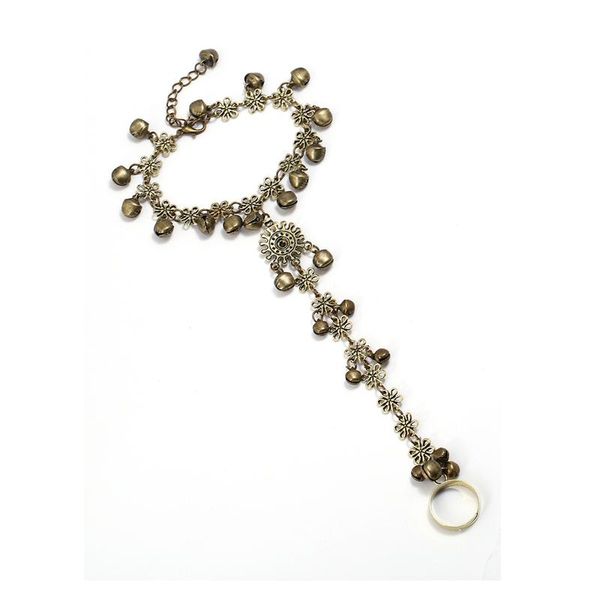 

link, chain miara.l fashion simple hollowed-out bell with water drill selling jewerly for ladies, Black
