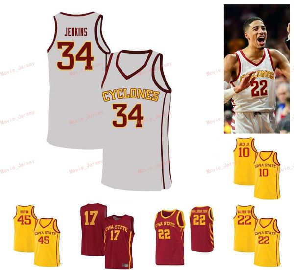 

stitched custom 0 zion griffin 11 prentiss nixon 12 michael jacobson 13 javan johnson iowa state cyclones college men women youth jersey, Black