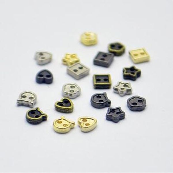 

sicoda 50 шт. мини металлическая кнопка для куклы diy blyth кукла аксессуары одежды кнопка 4 мм кукла униформа пряжка с пряжками пряжки jllu