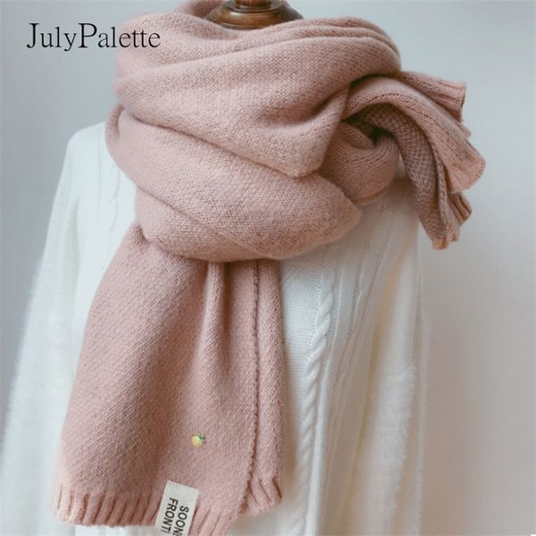 

new scarf women winter soft wool knitted scarf shawls female thicken warmer cowl neck ladies winter pineapple scarfs stoles 201218, Blue;gray