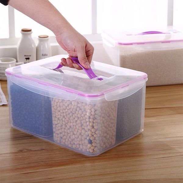 

storage bottles & jars kitchen box multi-function four compartment sealed refrigerator organizer1