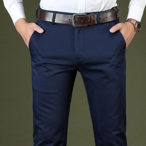 

mrmt 2019 brand thick men's trousers loose middle-aged pants for male casual elastic tencel long trouser1, Black