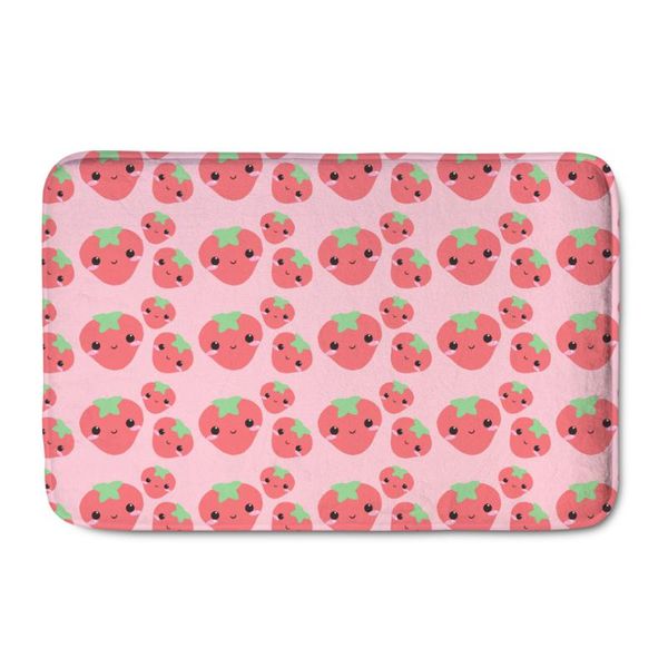 

cushion/decorative pillow upetstory strawberry print living room door mat floor absorbent doormat for bathroom flannel pink welcome rugs hom