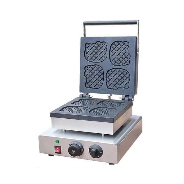 

electric cartoon cat shape waffle maker machine / khaki waffle maker